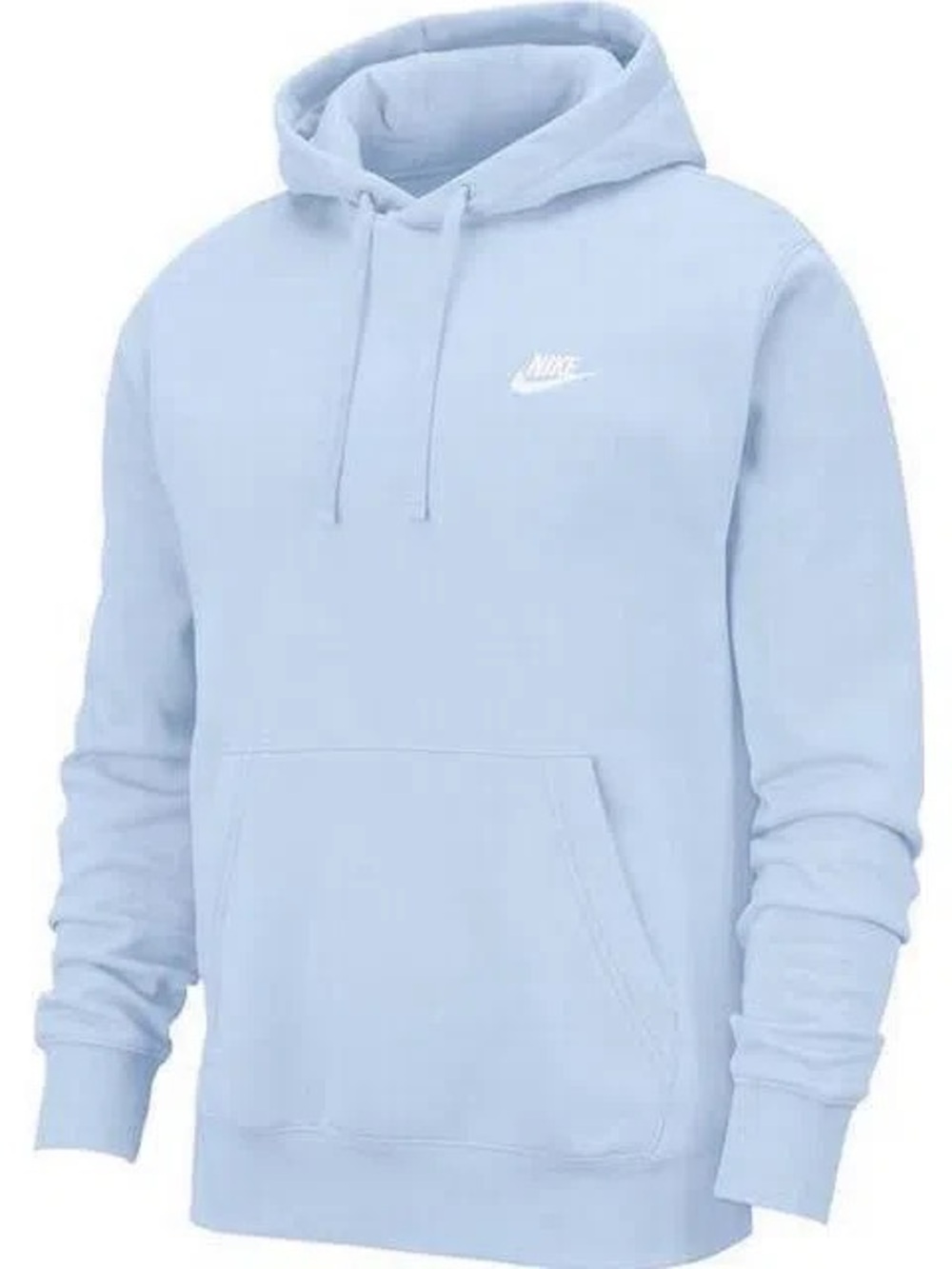 Nike Light Baby Blue Pullover Hoodie Small S Embroidered Swoosh Cotton Blend